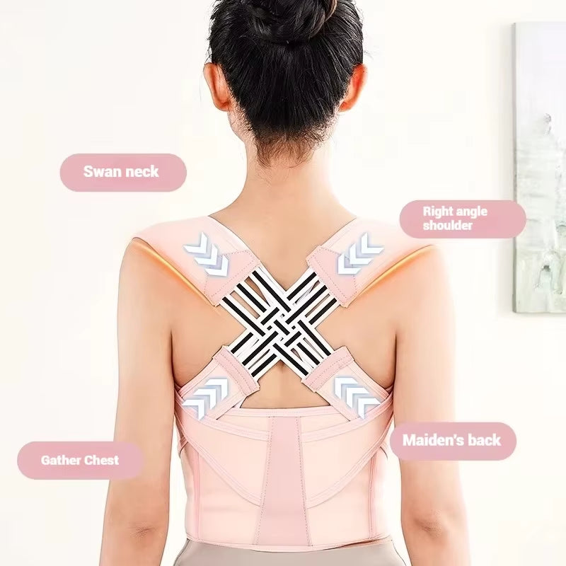 Posture Corrector Adjustable Back Spine Support Belt Corset Yoga Gym Back Correction Belt Unisex Shoulder Brace Correction Belt