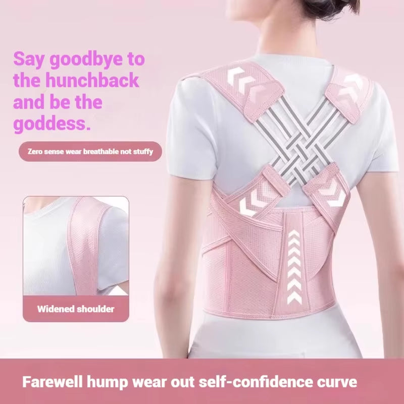 Posture Corrector Adjustable Back Spine Support Belt Corset Yoga Gym Back Correction Belt Unisex Shoulder Brace Correction Belt
