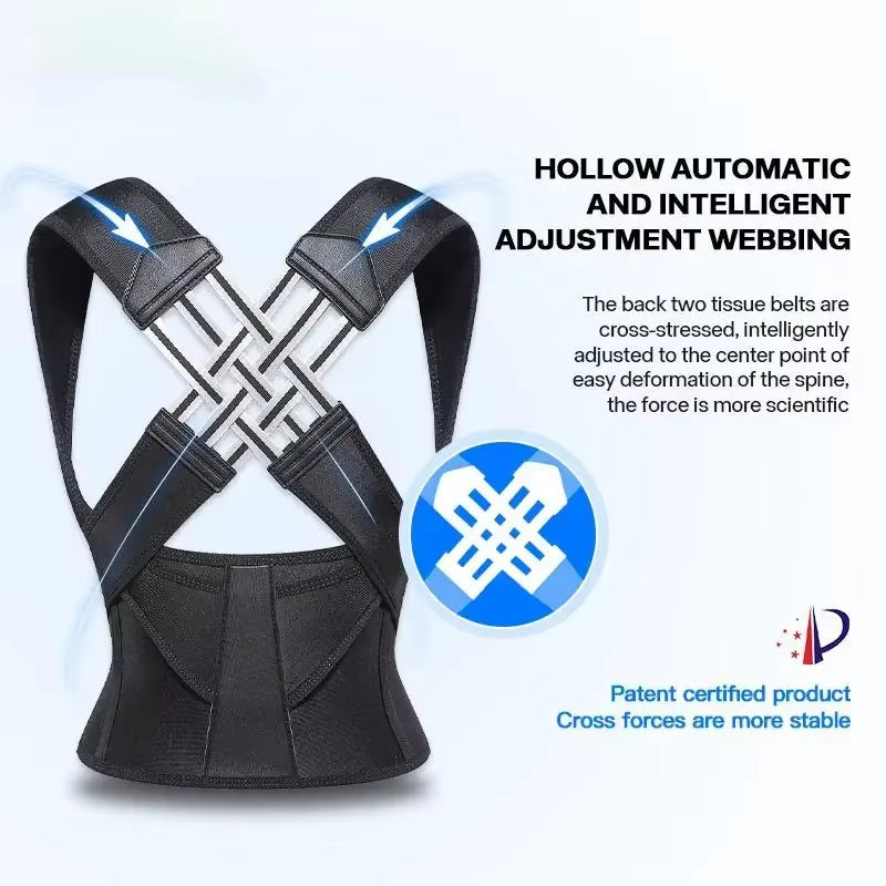 Posture Corrector Adjustable Back Spine Support Belt Corset Yoga Gym Back Correction Belt Unisex Shoulder Brace Correction Belt